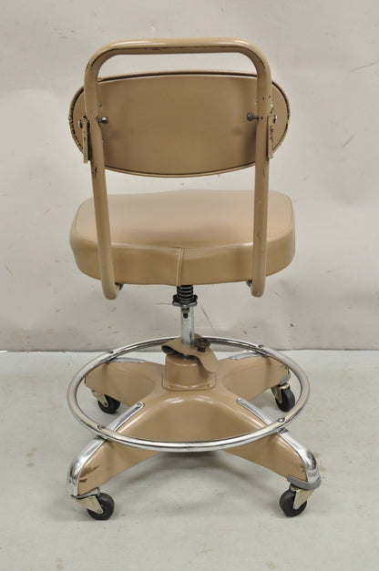 Vintage Cosco Globe Wernicke Art Deo Propeller Base Tanker Office Desk Chair