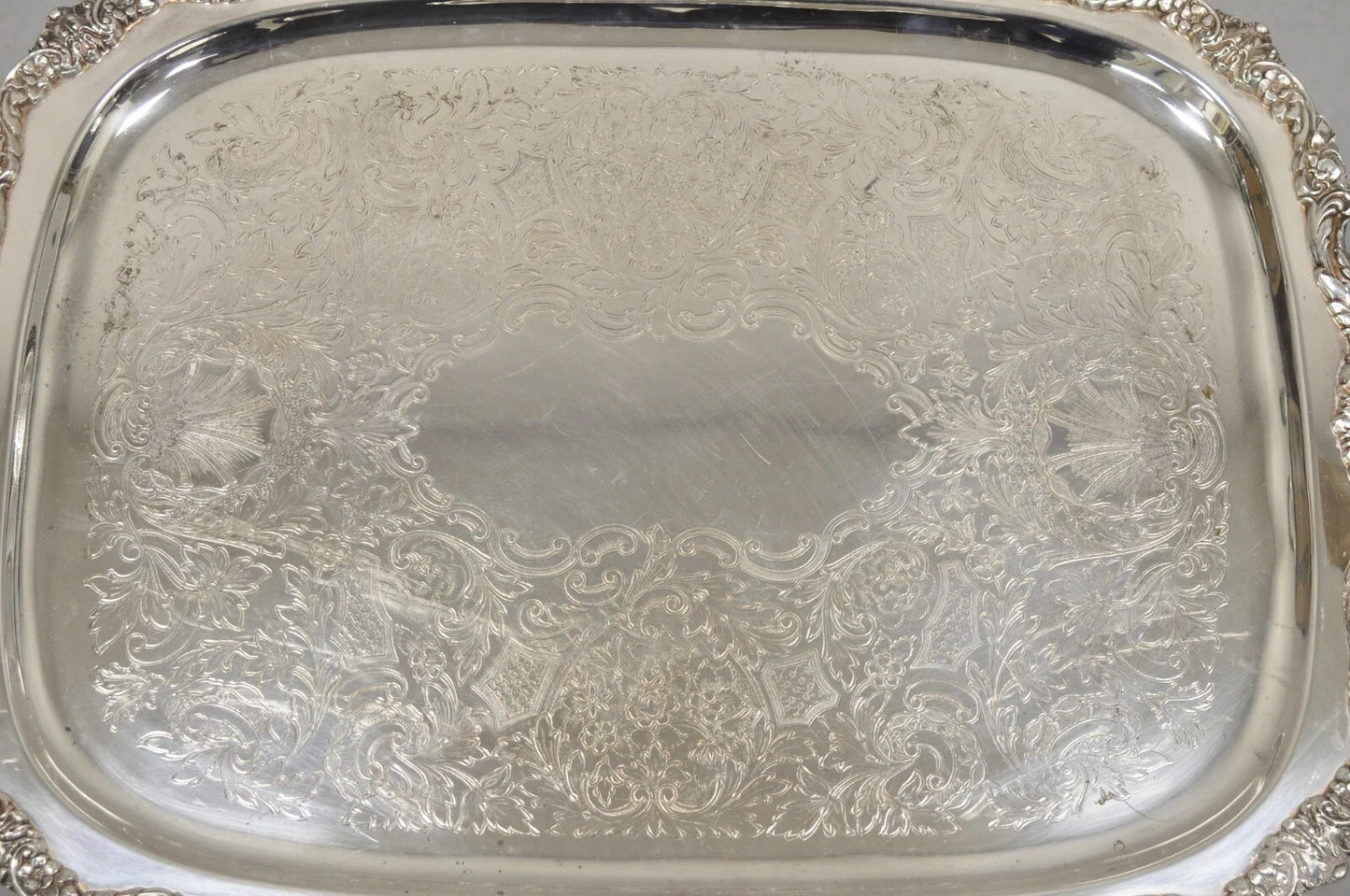 Vintage Poole EPCA Sevenoaks 650 Large Silver Plated Serving Platter Bar Tray