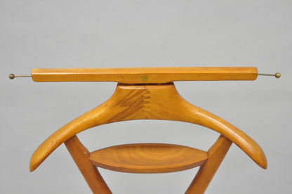 Vintage Fratelli Reguitti Italian X-Form Beech Wood Gentleman's Clothing Valet