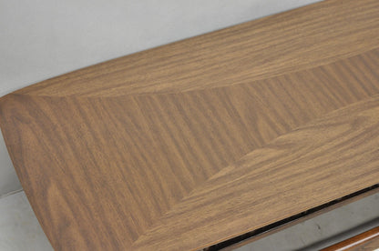 Vintage Mid Century Modern Sculpted Walnut & Laminate Coffee End Table Set 3 Pc