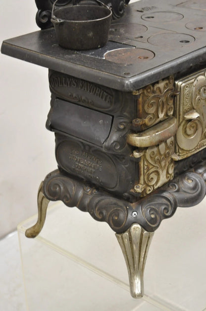 Antique Dolly's Favorite Cast Iron Child Salesman Sample Stove by Favorite Stove