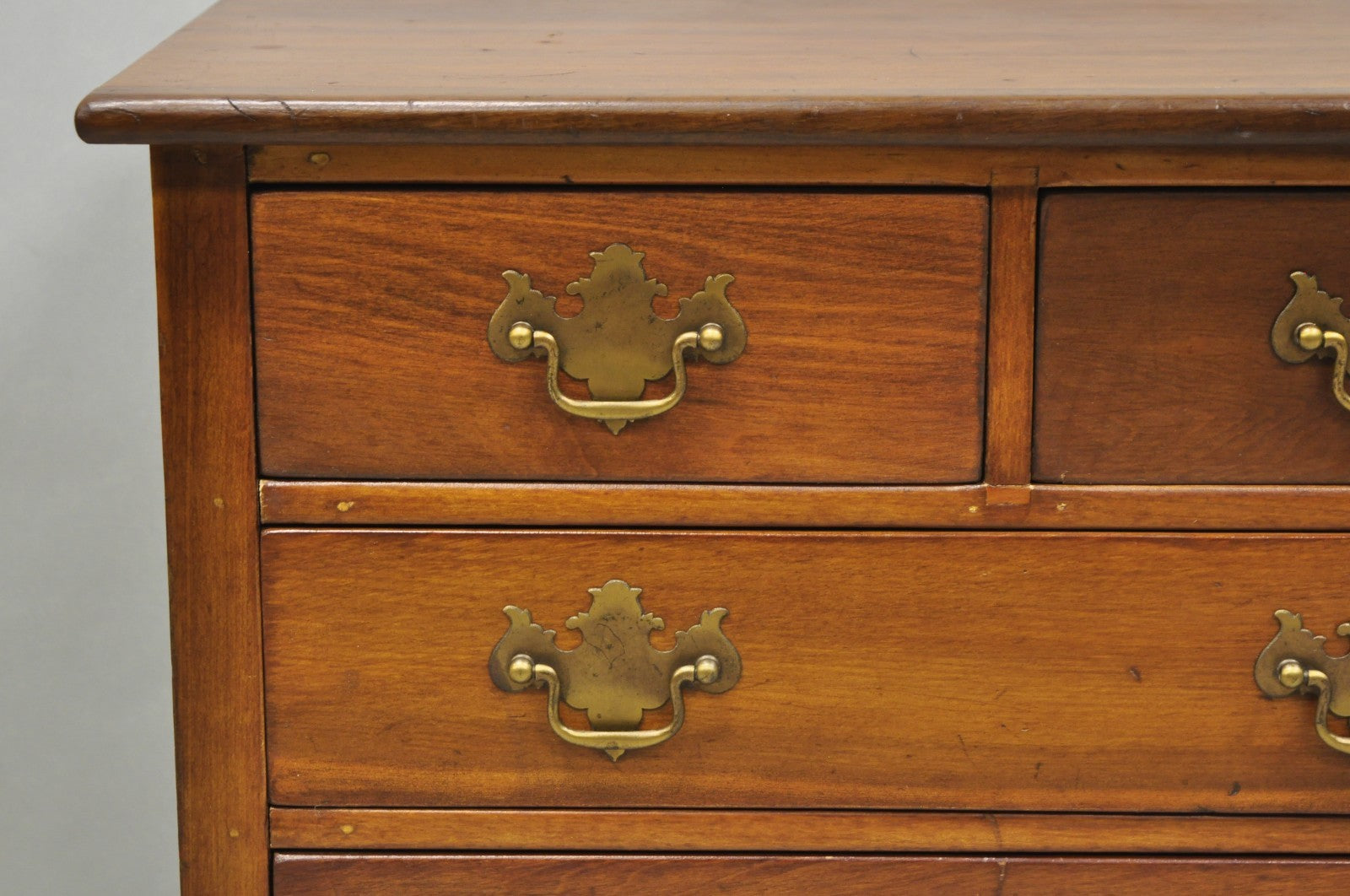 Antique Walnut Miniature Salesman Sample Small Chippendale Chest of Drawers