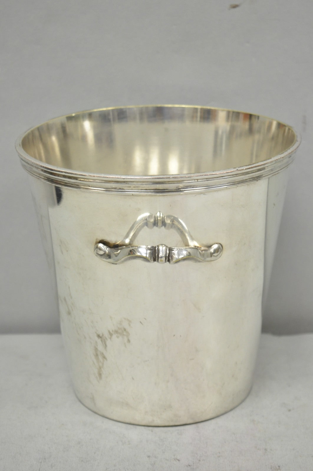 Vintage Orfèvrerie De France Mid Century Modern Silver Plated Champagne Bucket