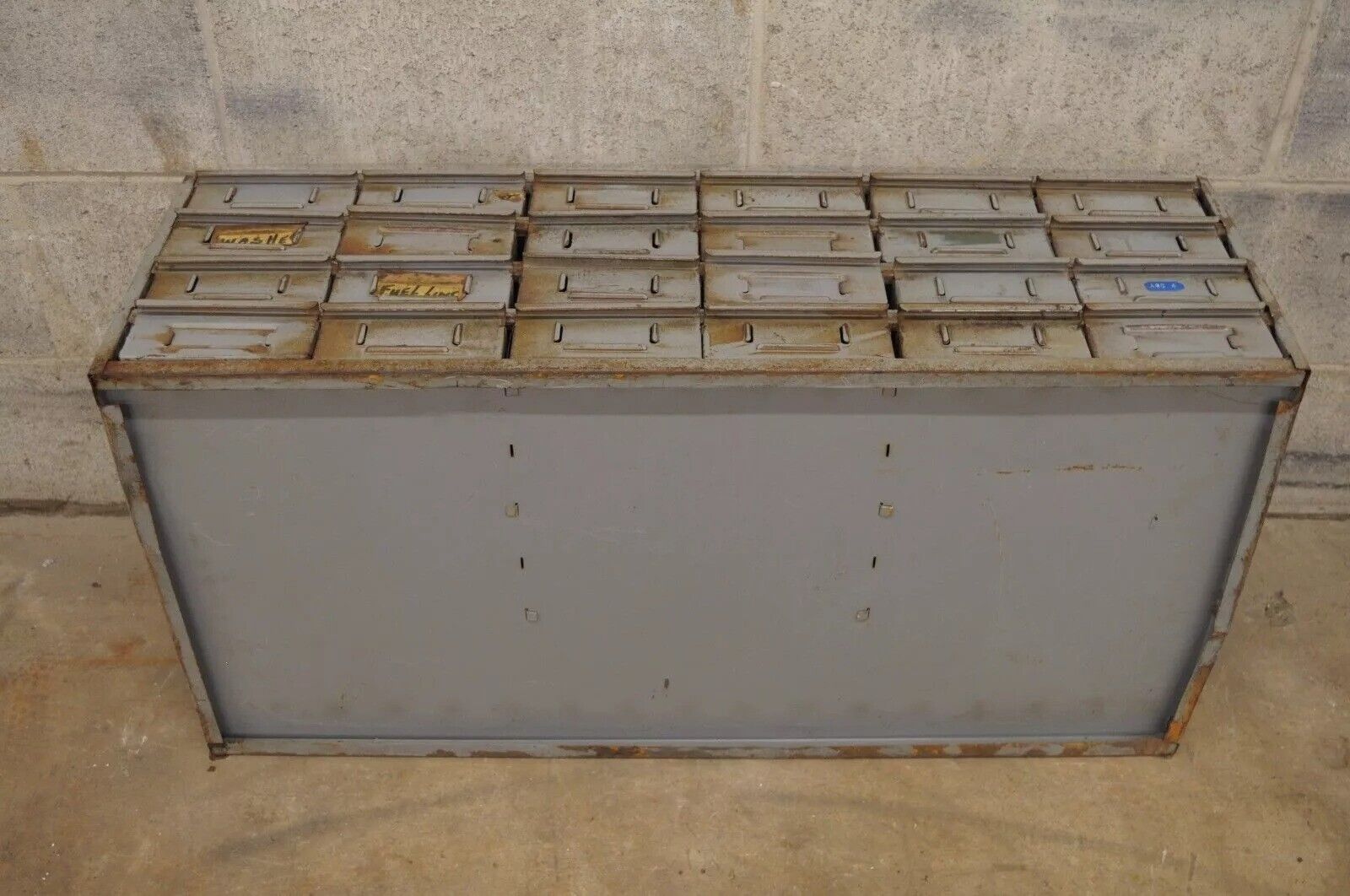 Lyon 24 Drawer Steel Metal Industrial Storage Tool Parts Cabinet Organizer (B)
