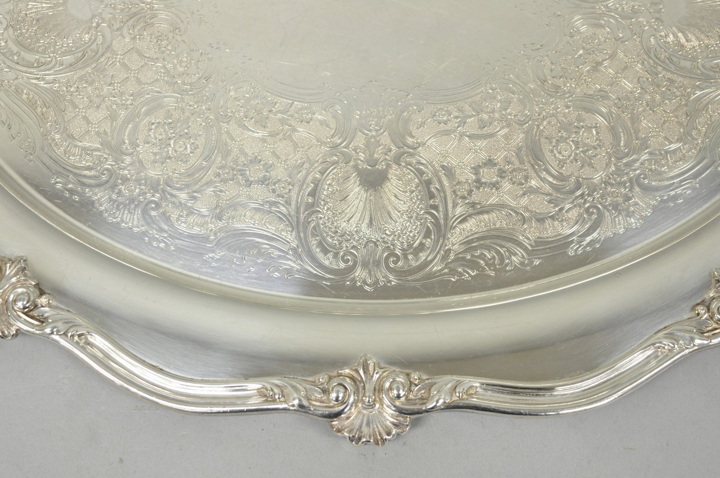 Vintage Reed & Barton 05600 Regent Victorian Silver Plated Serving Platter Tray