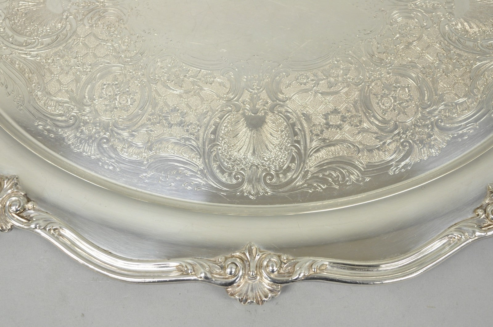 Vintage Reed & Barton 05600 Regent Victorian Silver Plated Serving Platter Tray