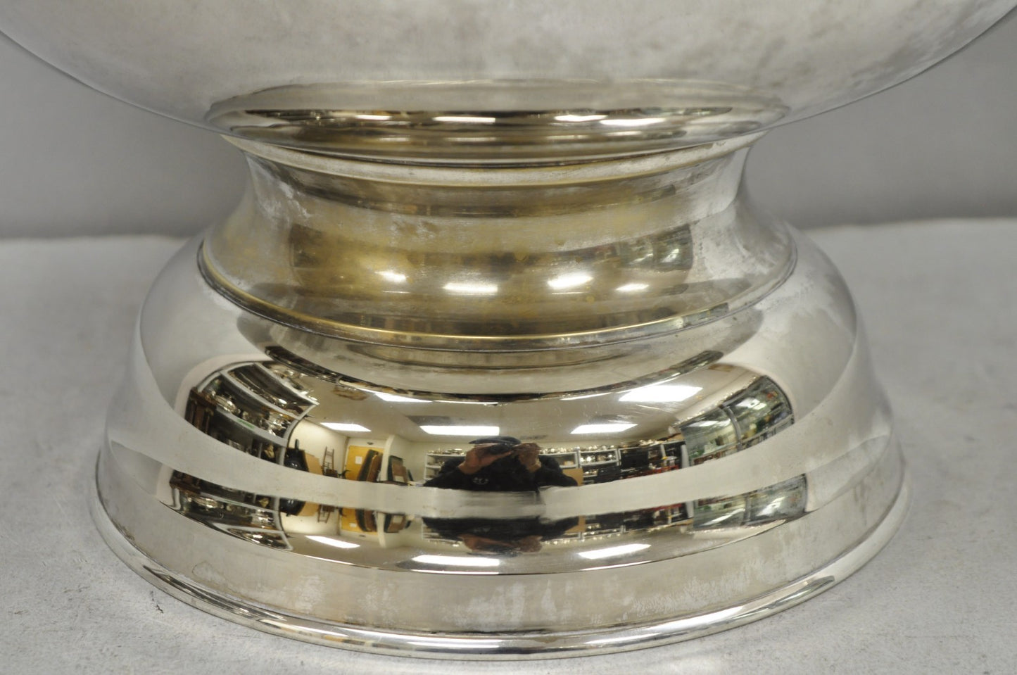 Vintage Grapevine Cluster Silver Plated Footed Punch Bowl Champagne Ice Bucket