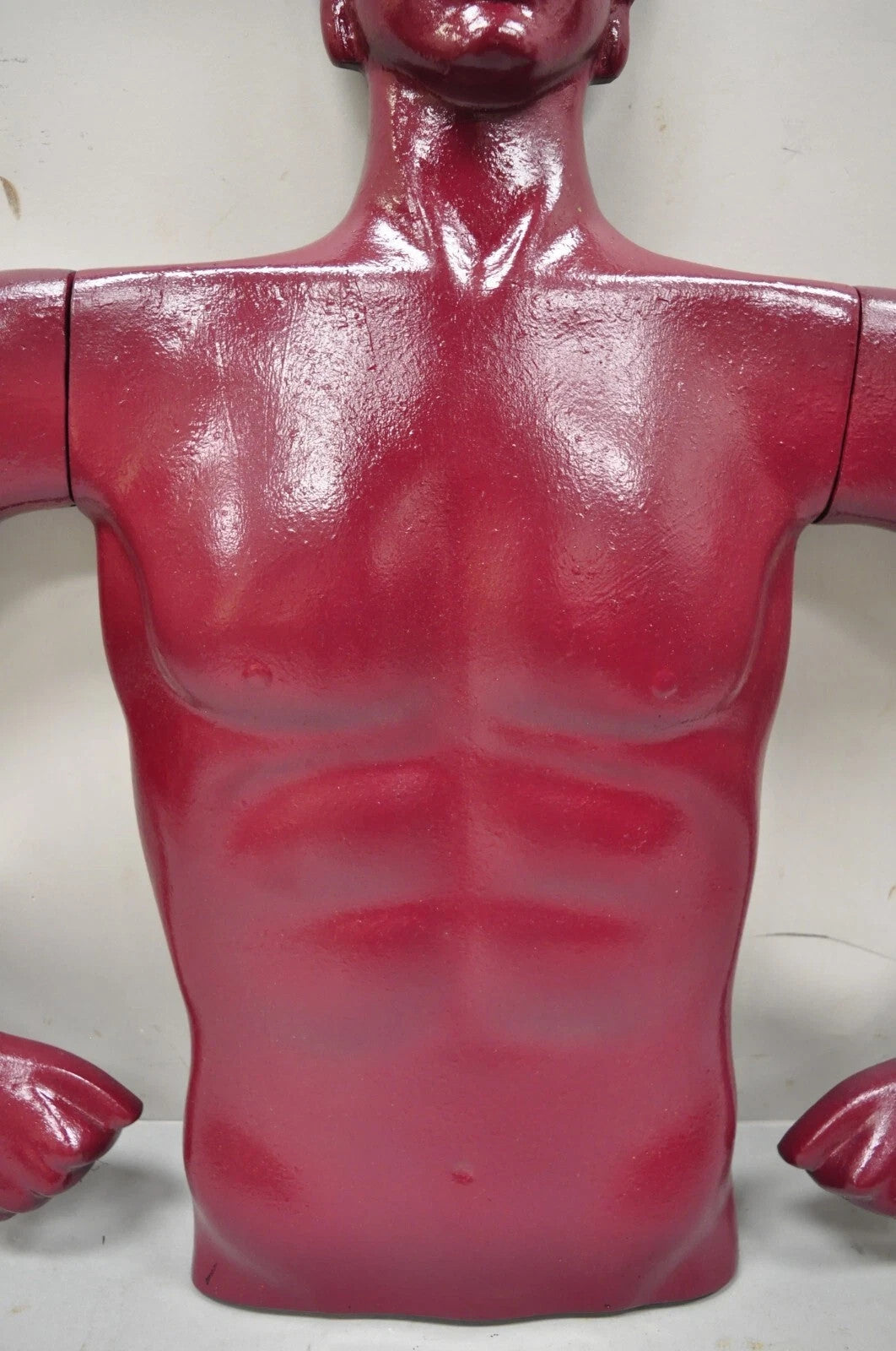 Vintage Art Deco Style Male & Female Couple Red & Black Torso Art Mannequins