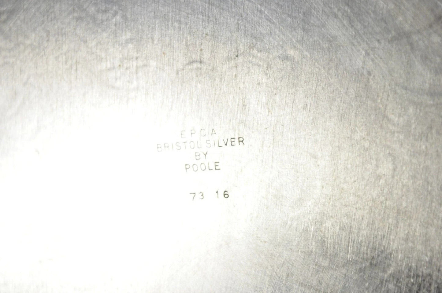 Vintage EPCA Bristol Silver by Poole 73 16 Silver Plated Oval Platter Bar Tray