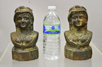 French Victorian Style Cast Iron Figural Women Bust Maiden Form Boot Scraper