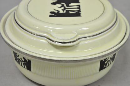 Vintage Hall's China Tavern Silhouette Medallion Traditional Casserole Dish Bowl