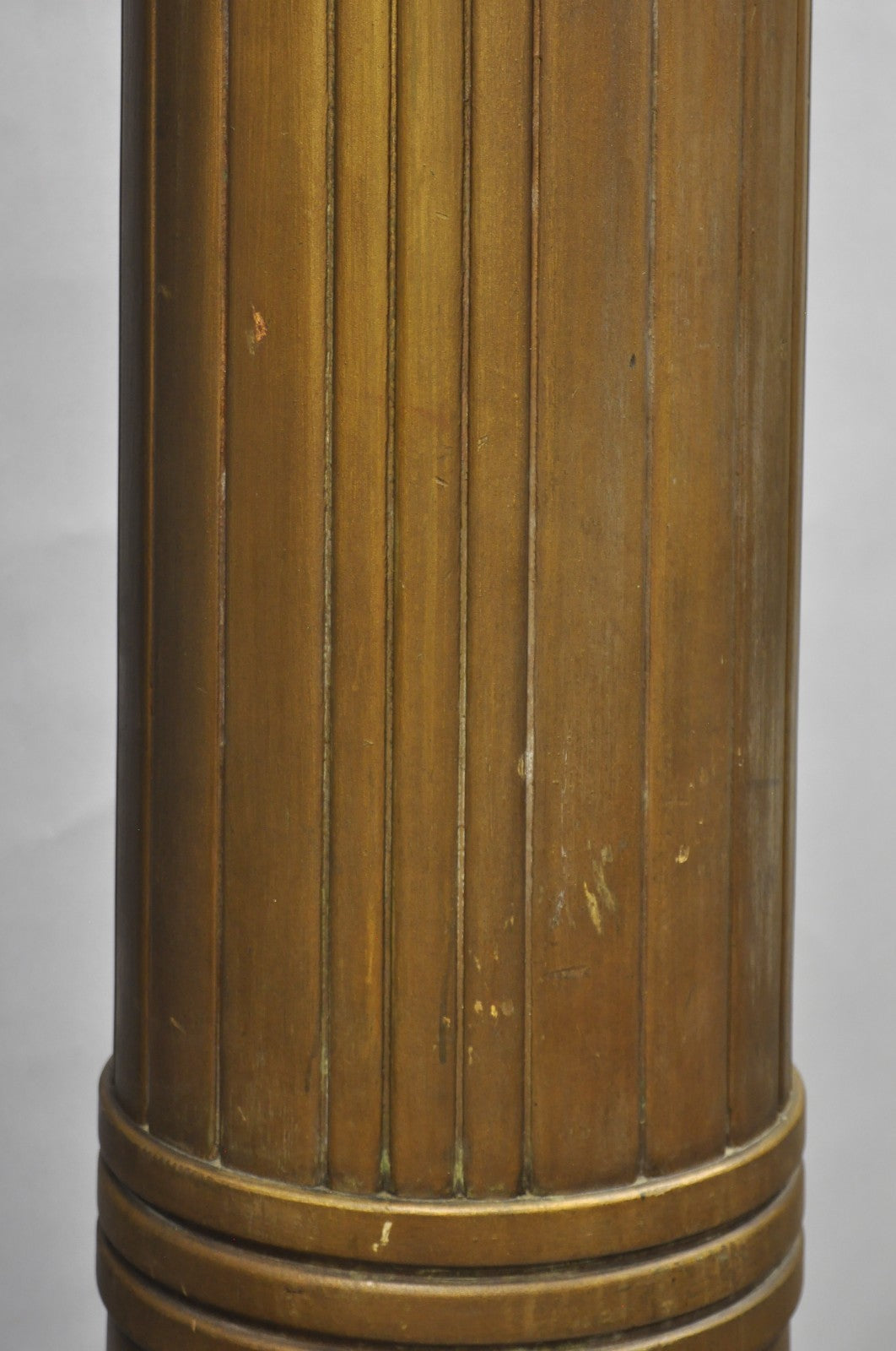 Antique Art Deco 75" Tall Wooden Pedestal Column Geometric Chevron Carved - Pair
