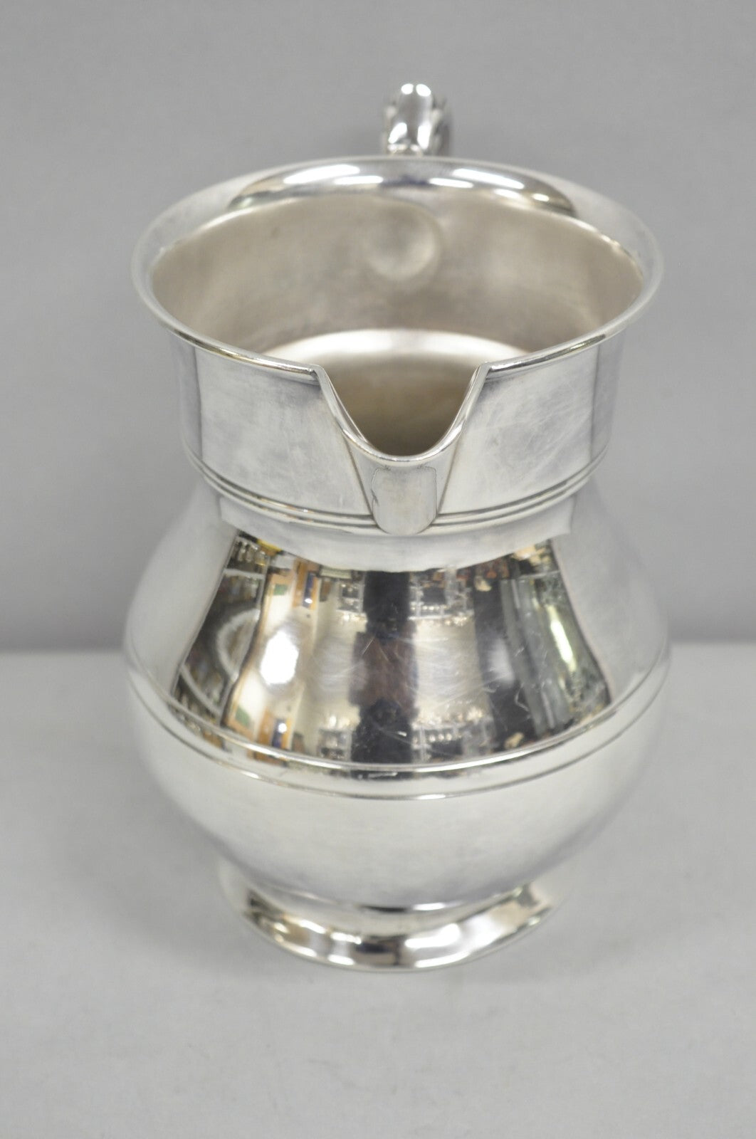 Vintage Victorian Silver Plated Pewter Bulbous Lemondade Water Pitcher