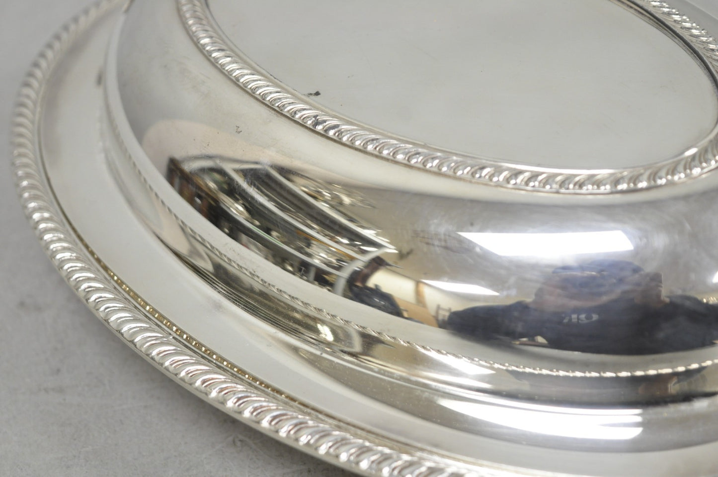 Vintage Oneida Fiesta Silver Plated Oval Covered Vegetable Serving Dish Platter