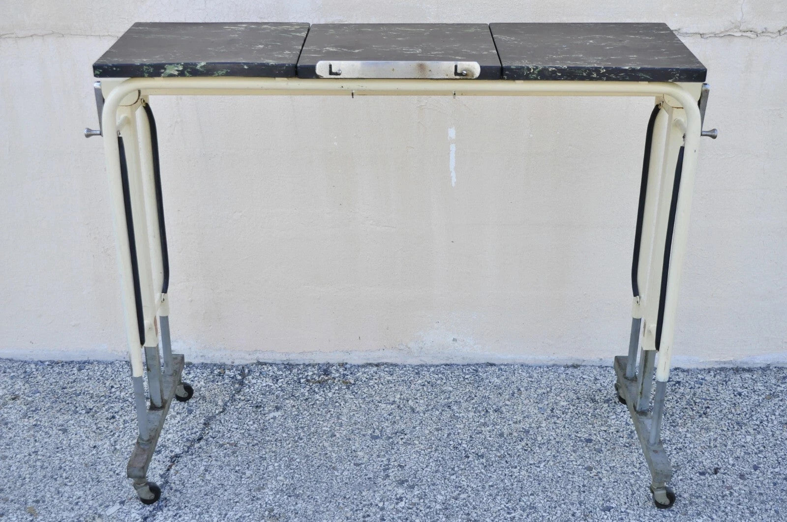 Vintage Art Deco Metal Adjustable Medical Dental Work Drafting Table by Doehler