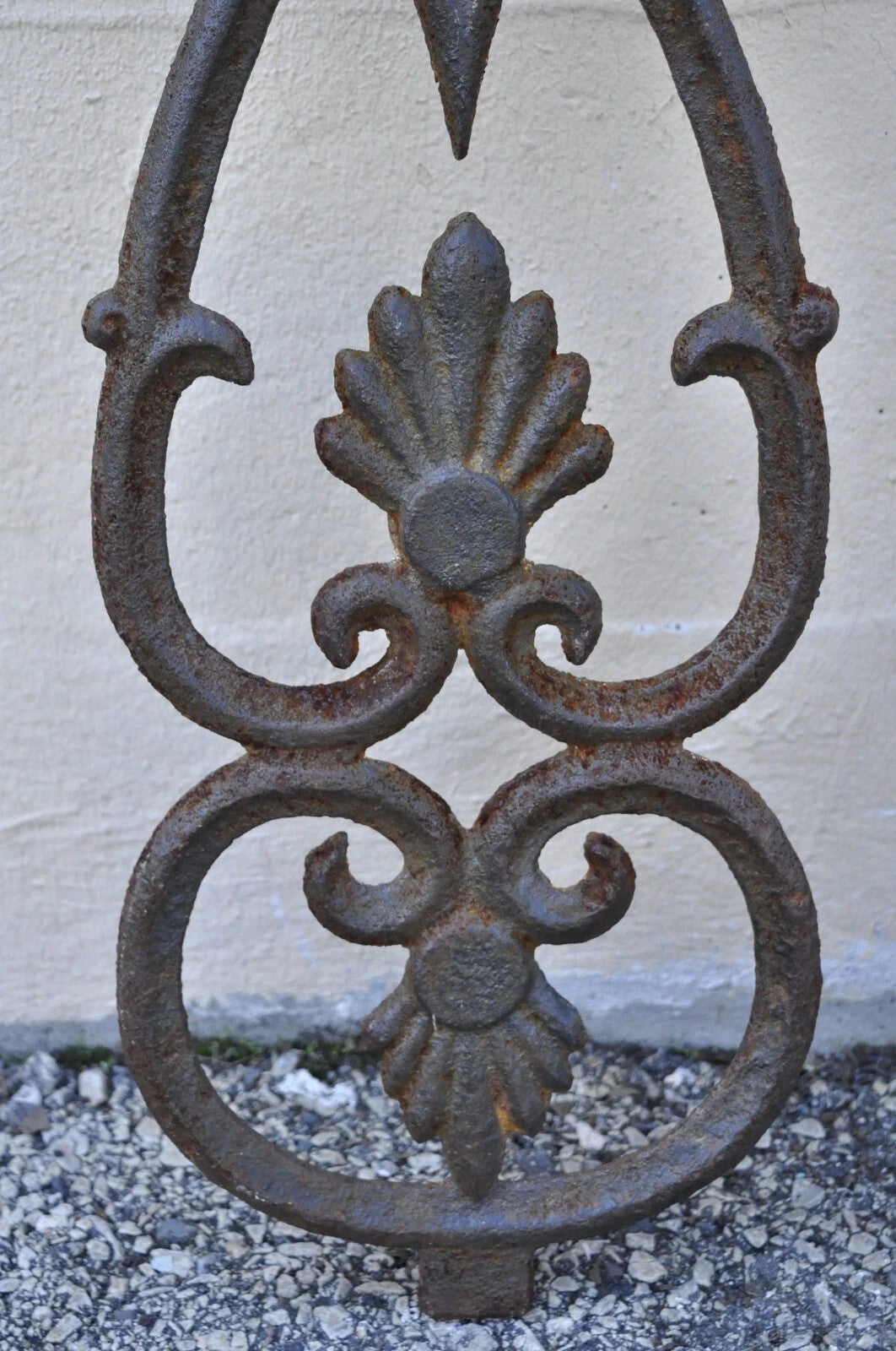 Antique Victorian Cast Iron Gate Supports Architectural Elements - a Pair