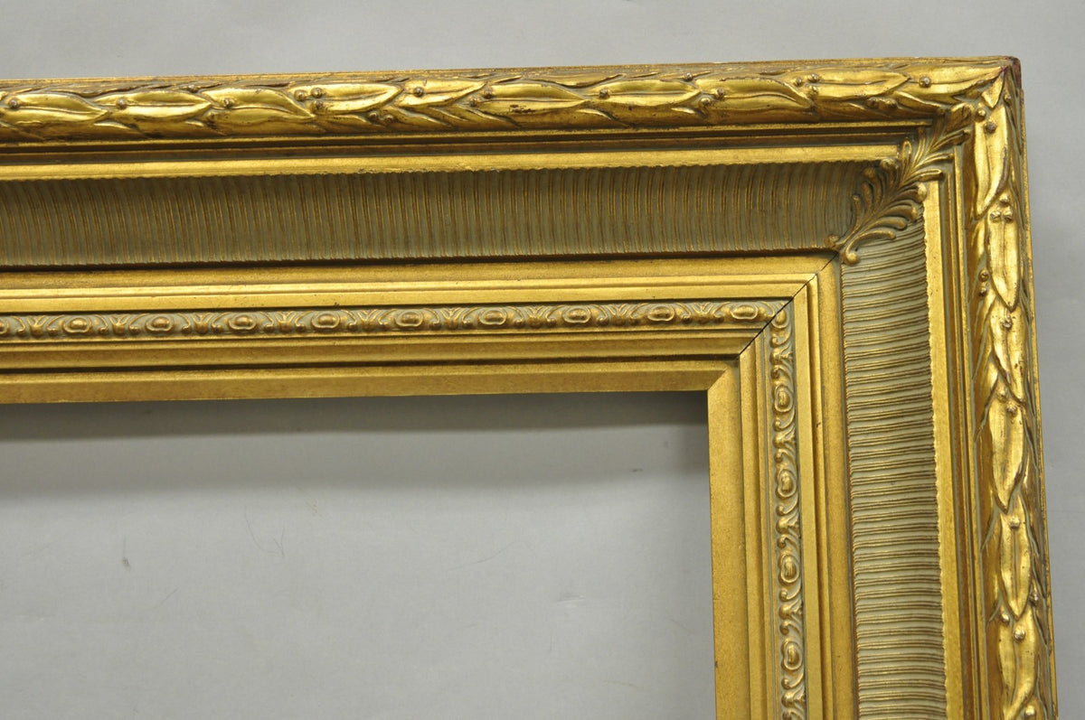Vintage Large 42x36 French Louis XV Style Gold Gilt Wall Art Picture Frame