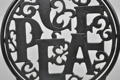 Arthur Umanoff for Shaver Howard "Peace & Love" Wrought Iron Bistro Side Chair