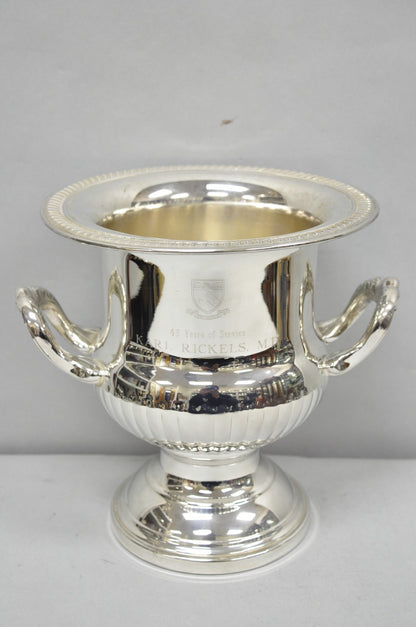 Vintage Silver Plated Trophy Cup Urn Champagne Chiller Ice Bucket Engraved