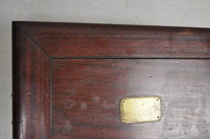 Antique English Regency Campaign Chest Flatware Silverware Box Tilden - Thurber