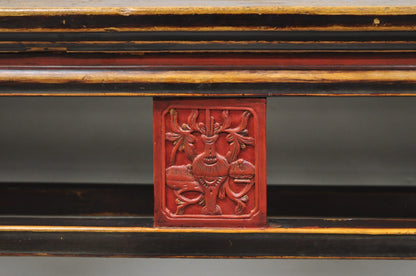 Antique Chinese Carved Hardwood Altar Console Table Sideboard Buffet w/ Drawers