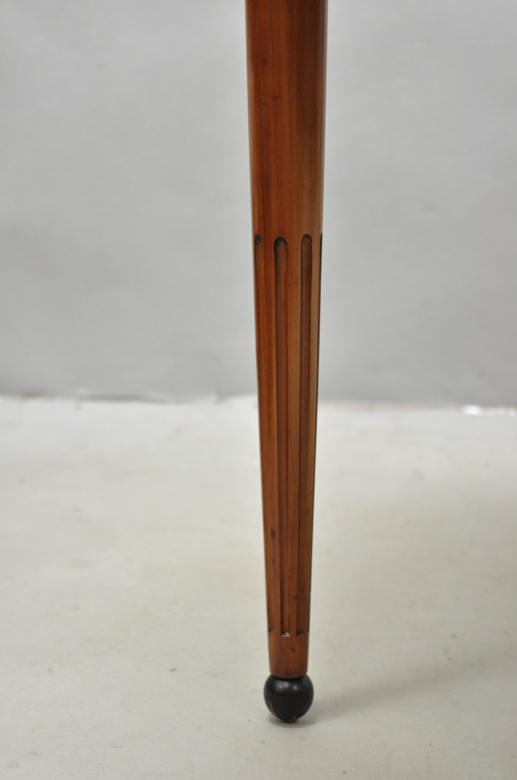 John Scalia French Empire Style Round Cherry Wood Bouillotte Lamp Side Table