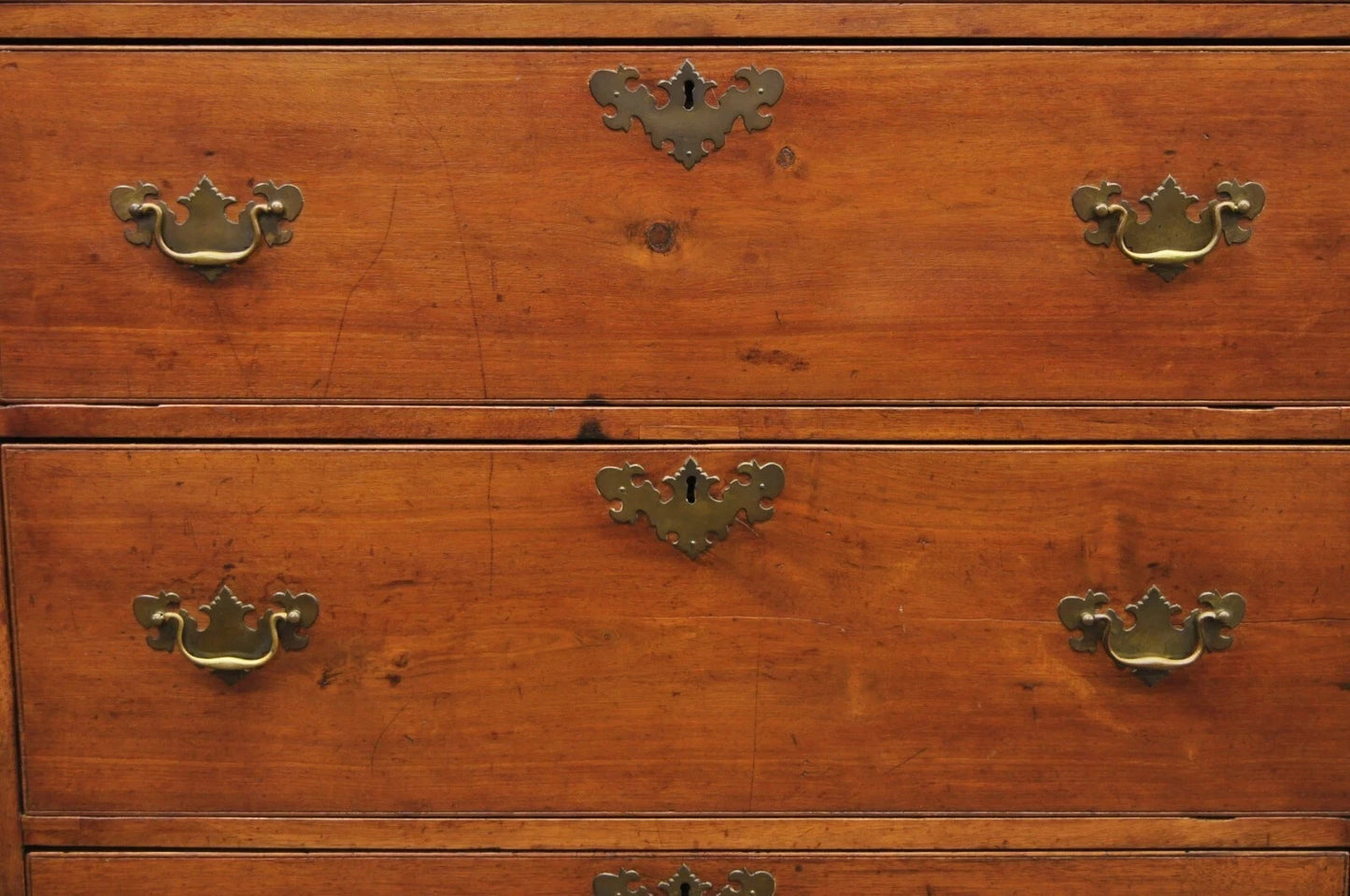 Antique 18th Century Georgian Mahogany Highboy Tall Chest 9 Drawer Dresser