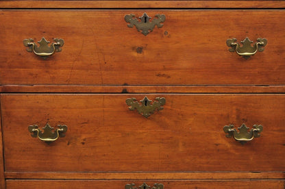 Antique 18th Century Georgian Mahogany Highboy Tall Chest 9 Drawer Dresser