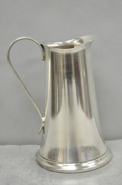 Vintage Sheffield USA Silver Plated Mid Century Modern Tapered Water Pitcher