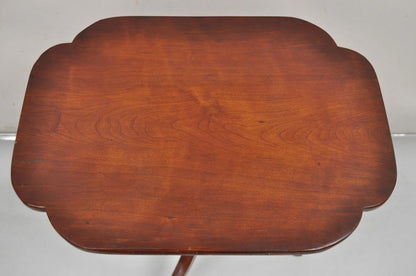 Antique American Sheraton Mahogany Tilt Top Side Tea Table Candle Stand