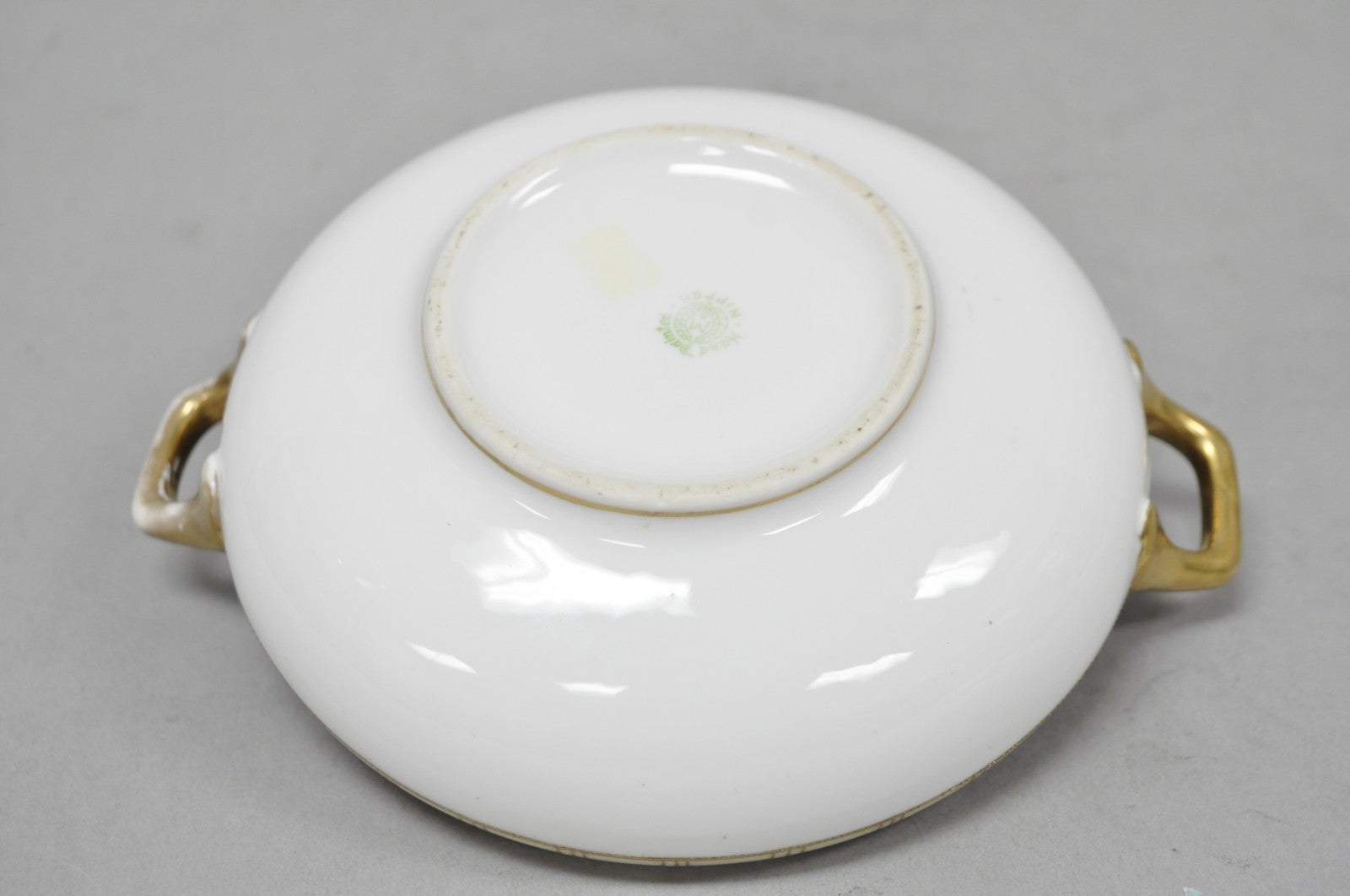 Antique Nippon Morimora Hand Painted Flowers & Ducks Coral Porcelain Bowl (A)