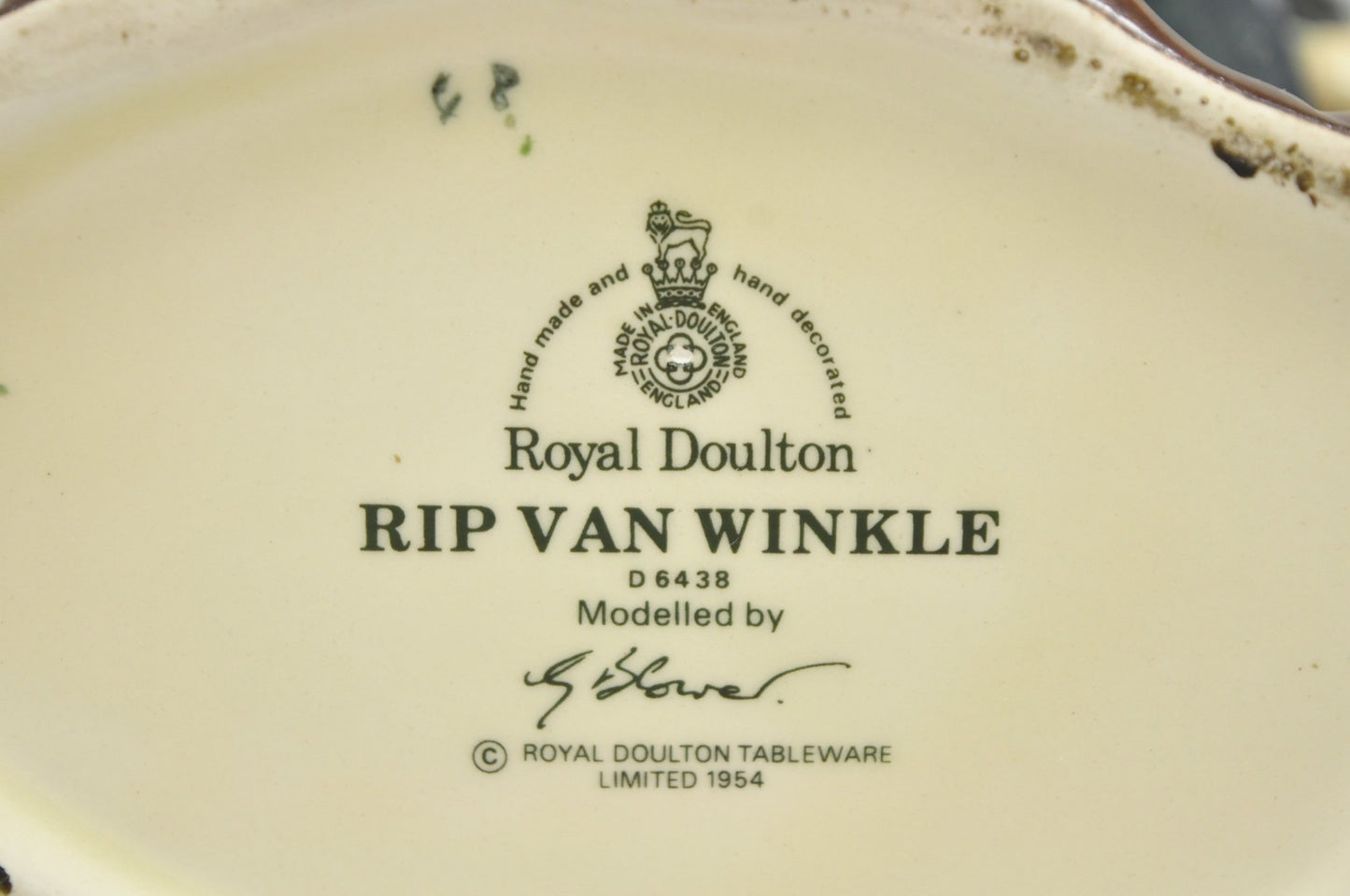 Vintage 1954 Royal Doulton Rip Van Winkle D6438 Porcelain Toby Character Jug Mug