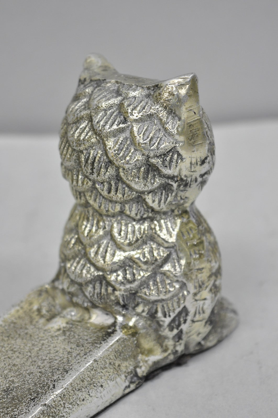 Contemporary Mid Century Modern Style Small Figural Owl Form Doorstop Wedge