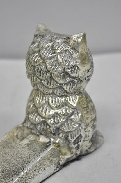 Contemporary Mid Century Modern Style Small Figural Owl Form Doorstop Wedge