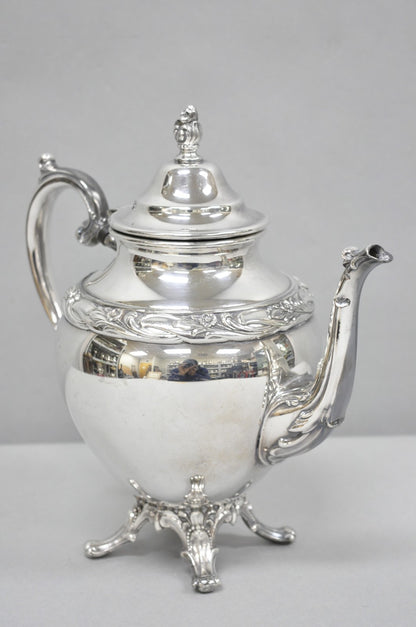Vintage Rogers & Bro "Exquisite" 4602 Victorian Silver Plated Coffee Pot Teapot