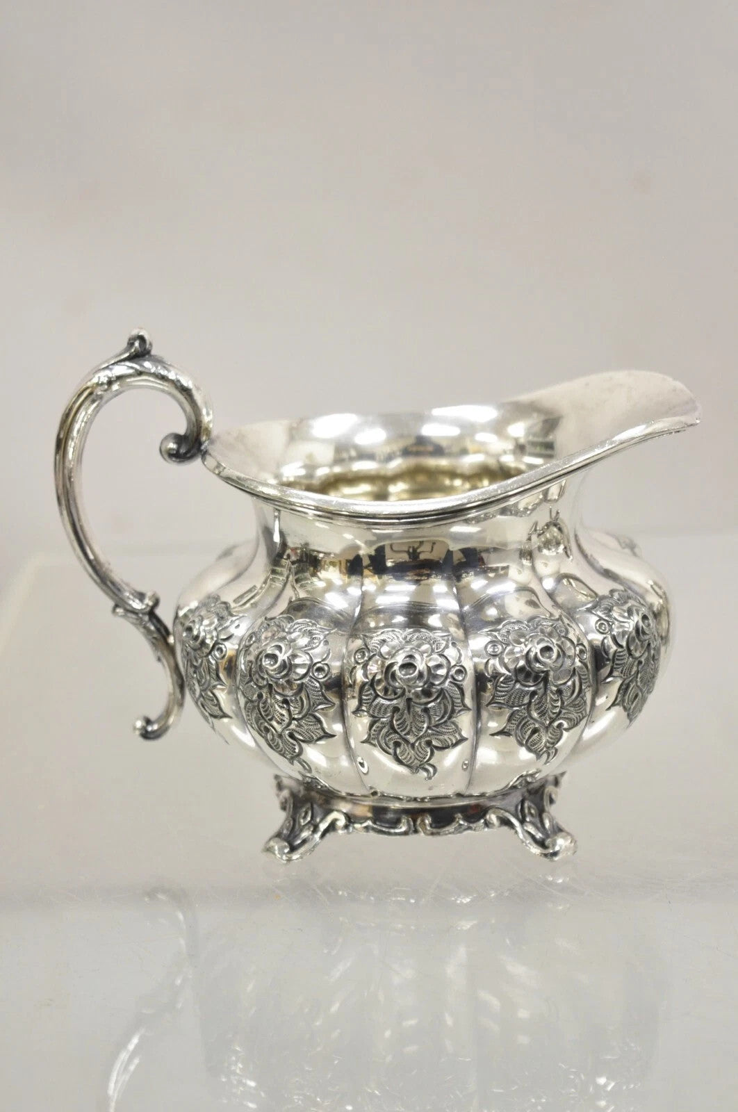Vintage Victorian 1881 Rogers Canada Silver Plated Sugar Bowl and Creamer Set