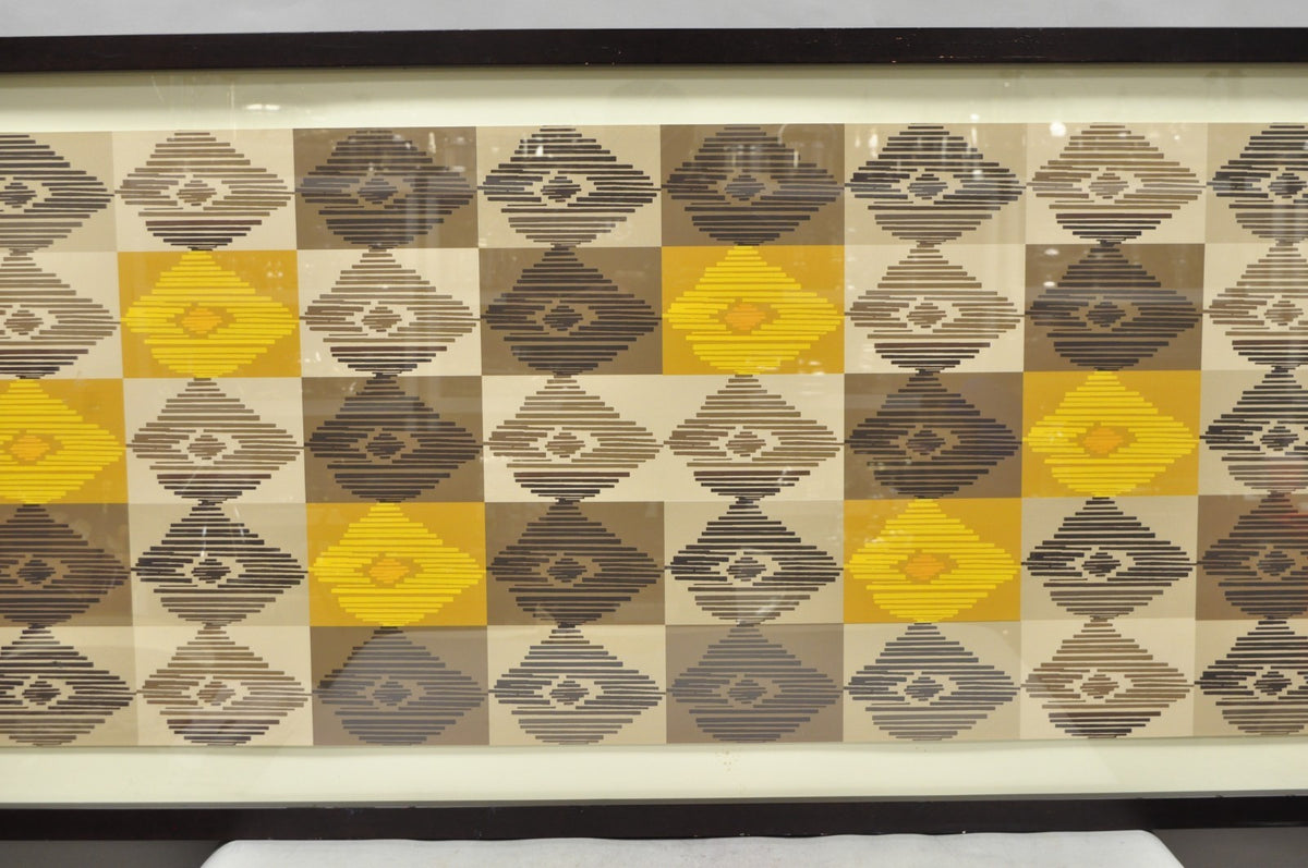 Contemporary Modern Melissa Wood Ikat Abstract Large 80" Glicees Print Wall Art