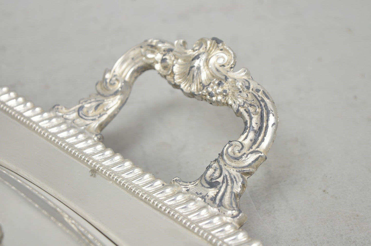 Vintage Victorian Silver Plated Meat Serving Platter Tray w/ Covered Dishes