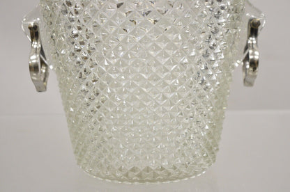 Vintage English Regency Crystal Glass Silver Plated Champagne Chiller Ice Bucket