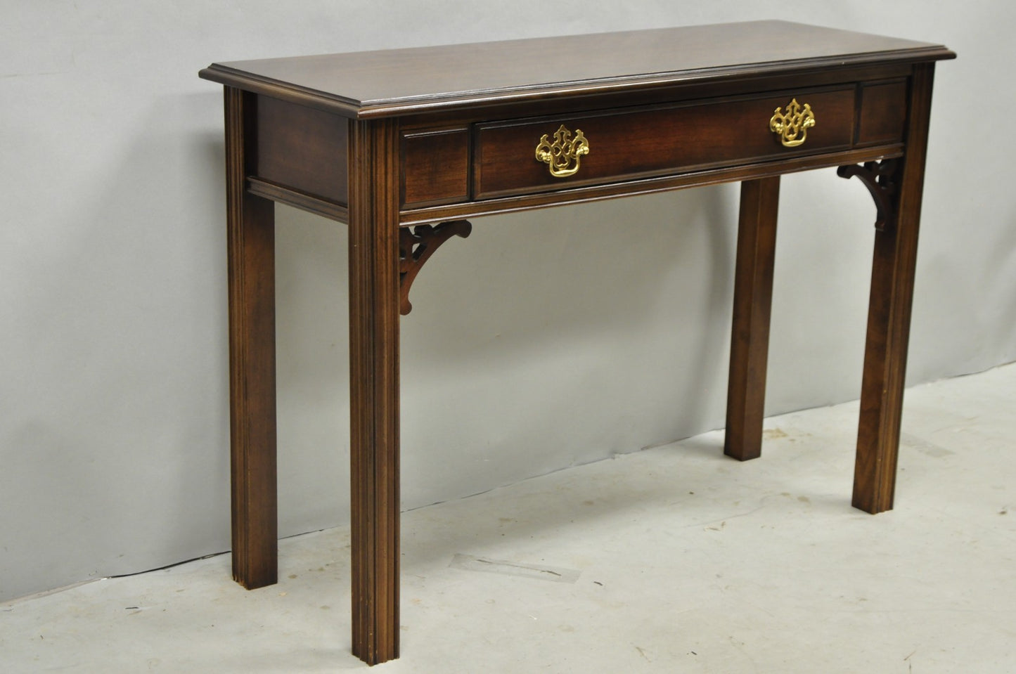 Vintage Lane Altavista Georgian Chippendale Cherry Wood Small Console Table