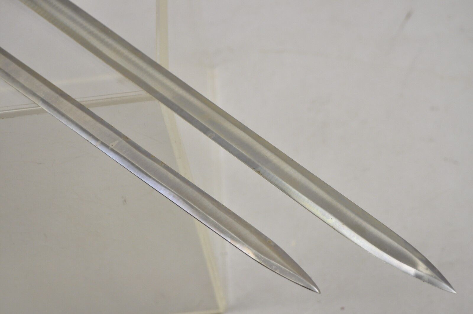 Vintage Medieval Gothic Style Heavy Steel Metal Decorative Swords - 2 Pc Set