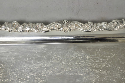 Vintage FB Rogers 1338 Victorian Silver Plated Narrow Serving Platter Bar Tray