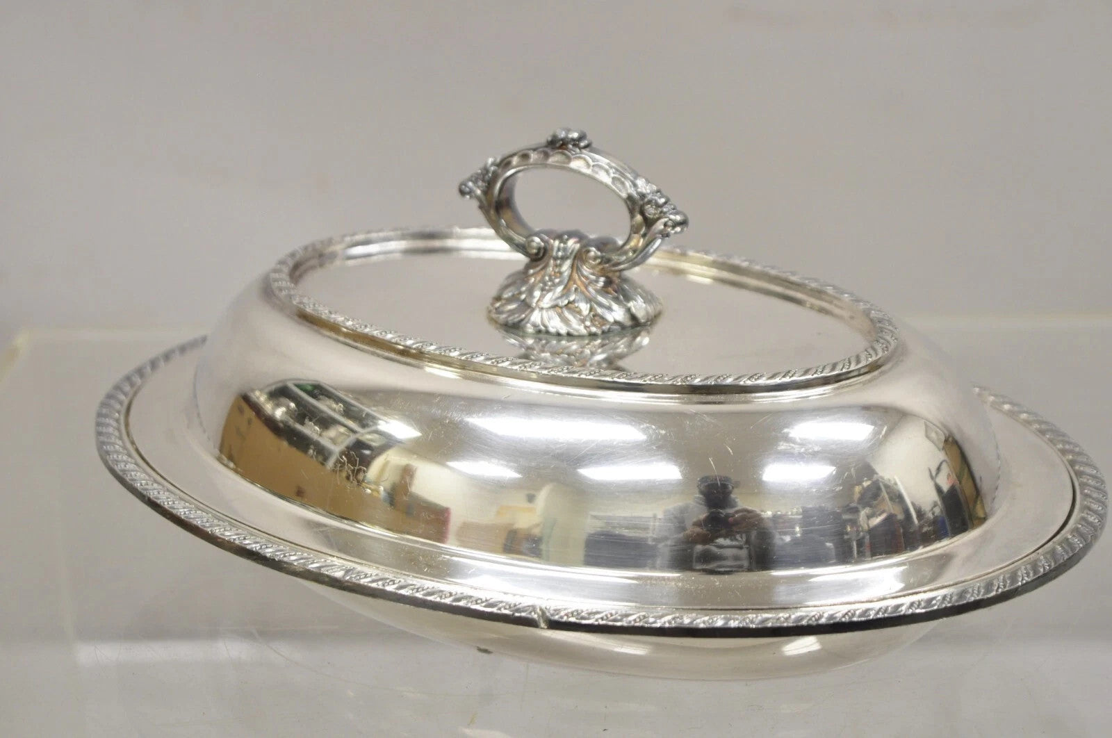 Vintage Melford EPNS Victorian Style Silver Plated Lidded Vegetable Serving Dish