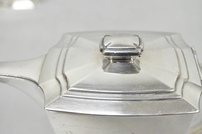Antique 1847 Rogers Bros "Legacy" Art Deco Silver Plated Tea Set - 3 Pc Set