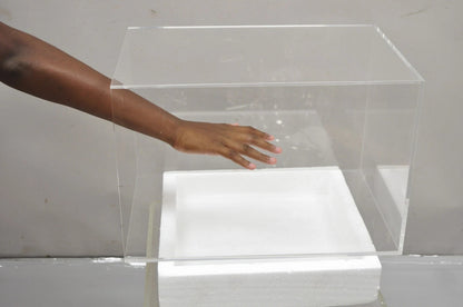 5 Sided 18" Clear Acrylic Lucite Vitrine Display Case Christine Taylor Coll.