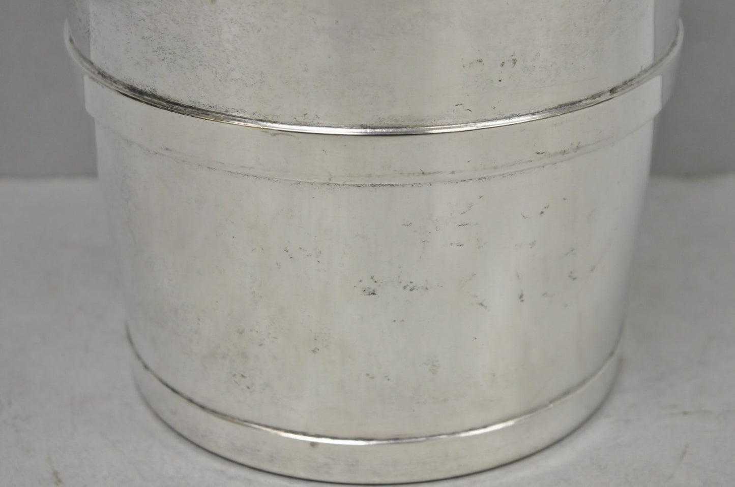 Vintage Mid Century Modern Nickel Silver Plated "Room Service" Champagne Bucket