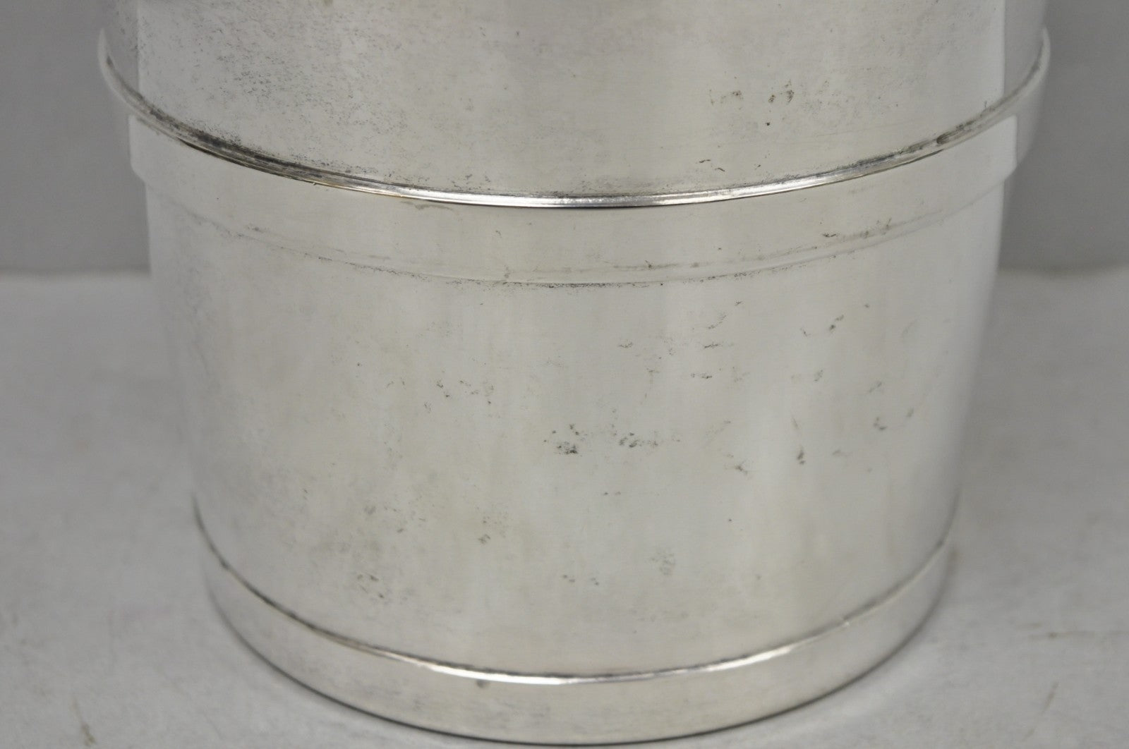 Vintage Mid Century Modern Nickel Silver Plated "Room Service" Champagne Bucket