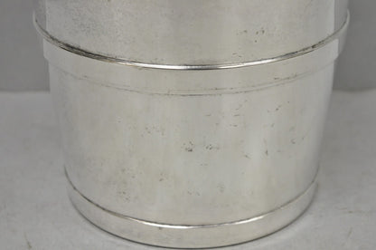Vintage Mid Century Modern Nickel Silver Plated "Room Service" Champagne Bucket