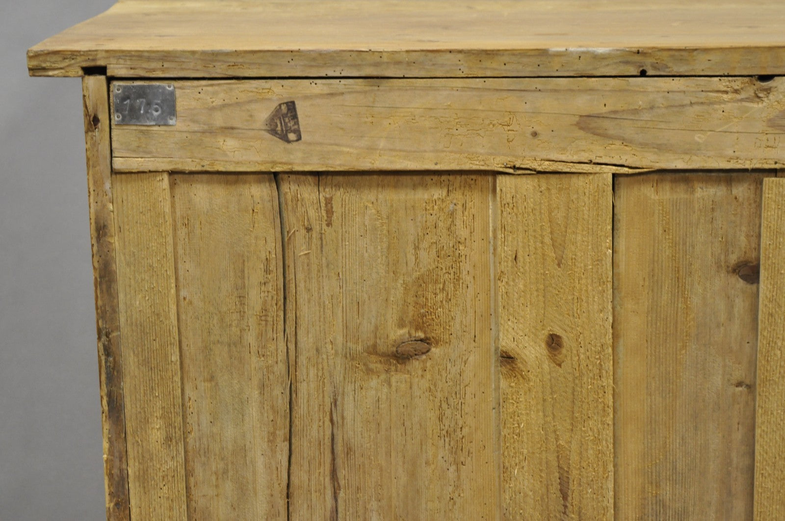 Antique French Country Provincial Pine Wood Buffet Cupboard China Cabinet Hutch
