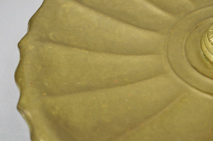 Vintage Art Nouveau Brass Figural Nude Woman Centerpiece Compote Dish Bowl